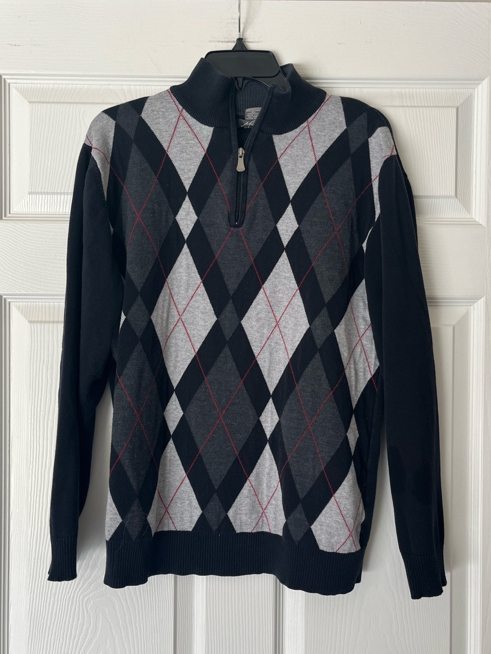 Method Argyle Quarter Zip Sweater